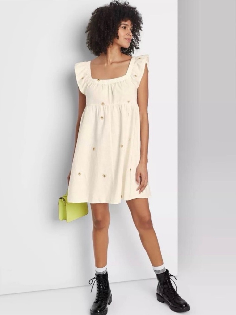 wild fable Embroidered Mini Dress